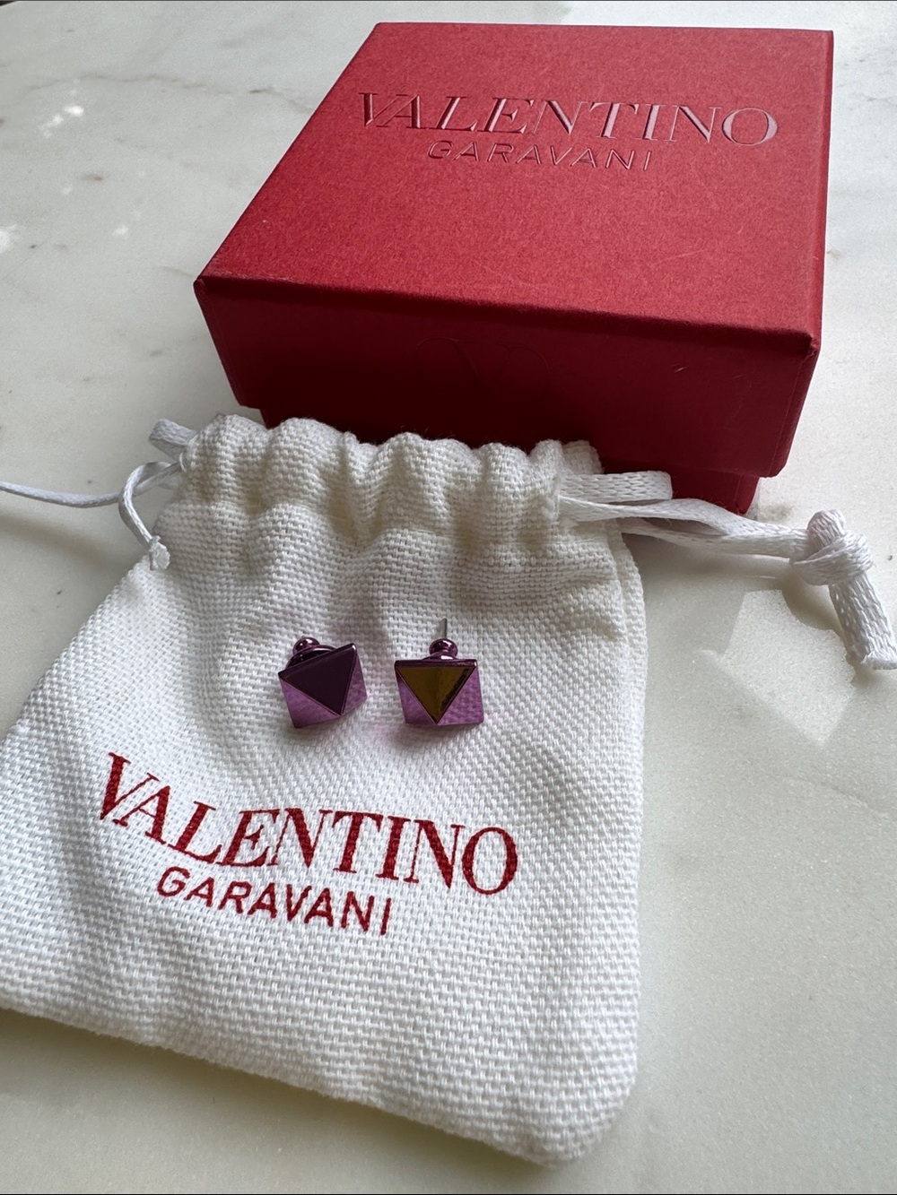 Valentino Garavani Purple/pink Rock
Stud Earrings